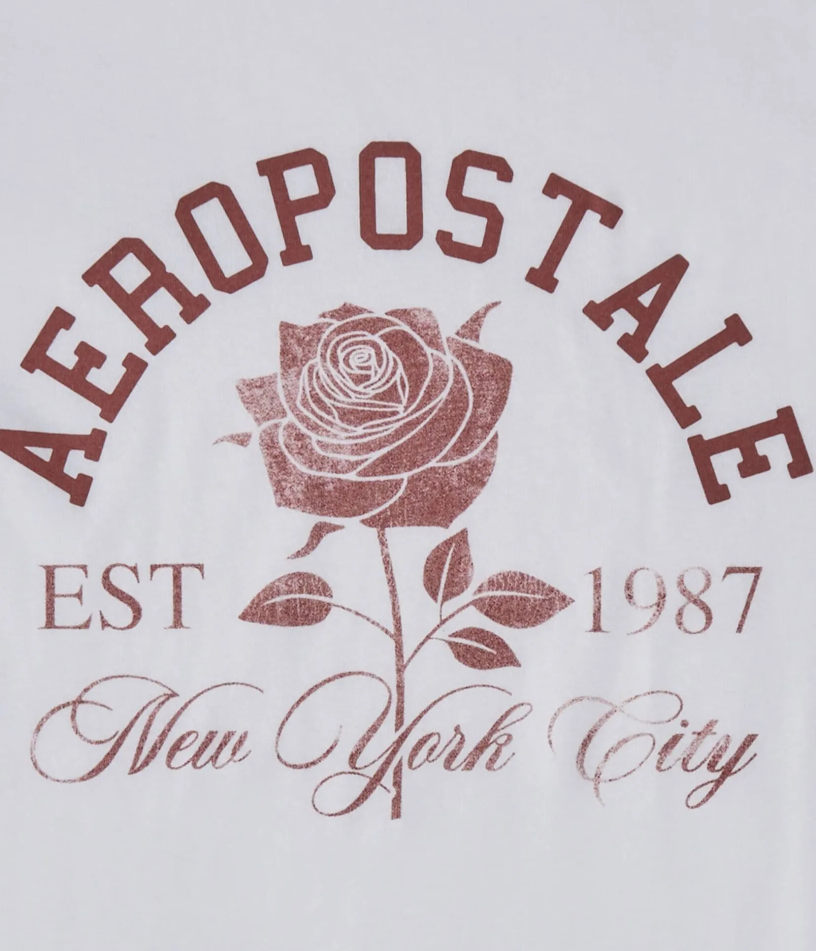 Aeropostale Arch Rose Graphic Tee