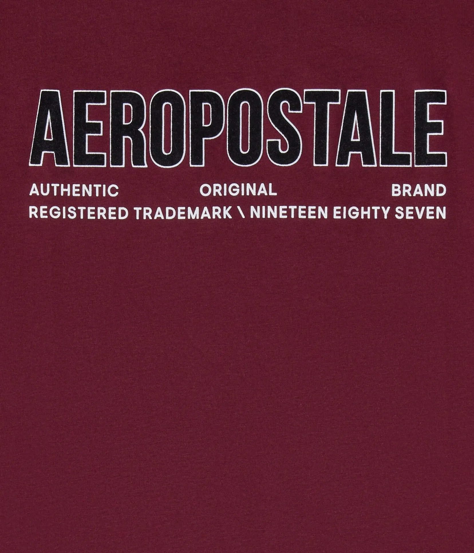 Aeropostale Authentic Logo Flocked Graphic Tee