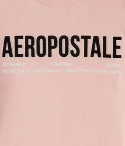 Aeropostale Authentic Logo Flocked Graphic Tee
