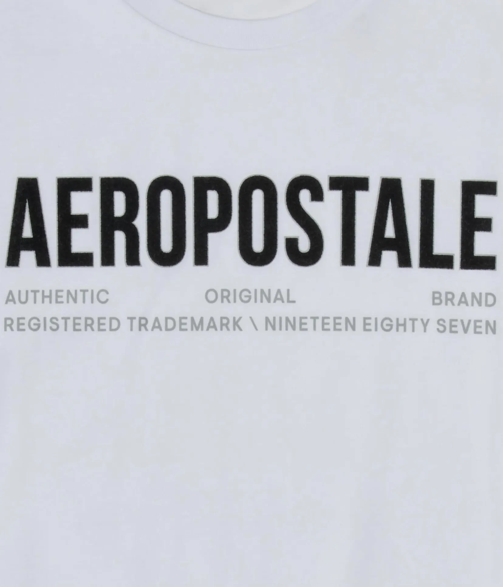 Aeropostale Authentic Logo Flocked Graphic Tee
