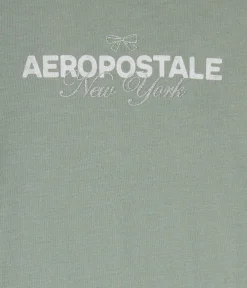 Aeropostale Bow Glitter Graphic Tee
