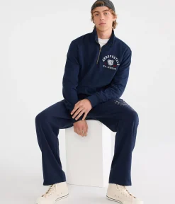 Aeropostale Bulldog Heritage Quarter-Zip Sweatshirt