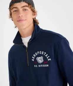 Aeropostale Bulldog Heritage Quarter-Zip Sweatshirt