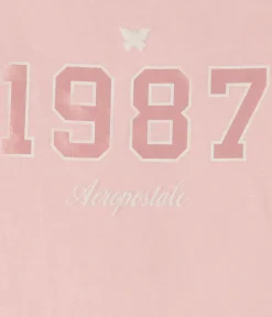 Aeropostale 1987 Flocked Graphic Tee