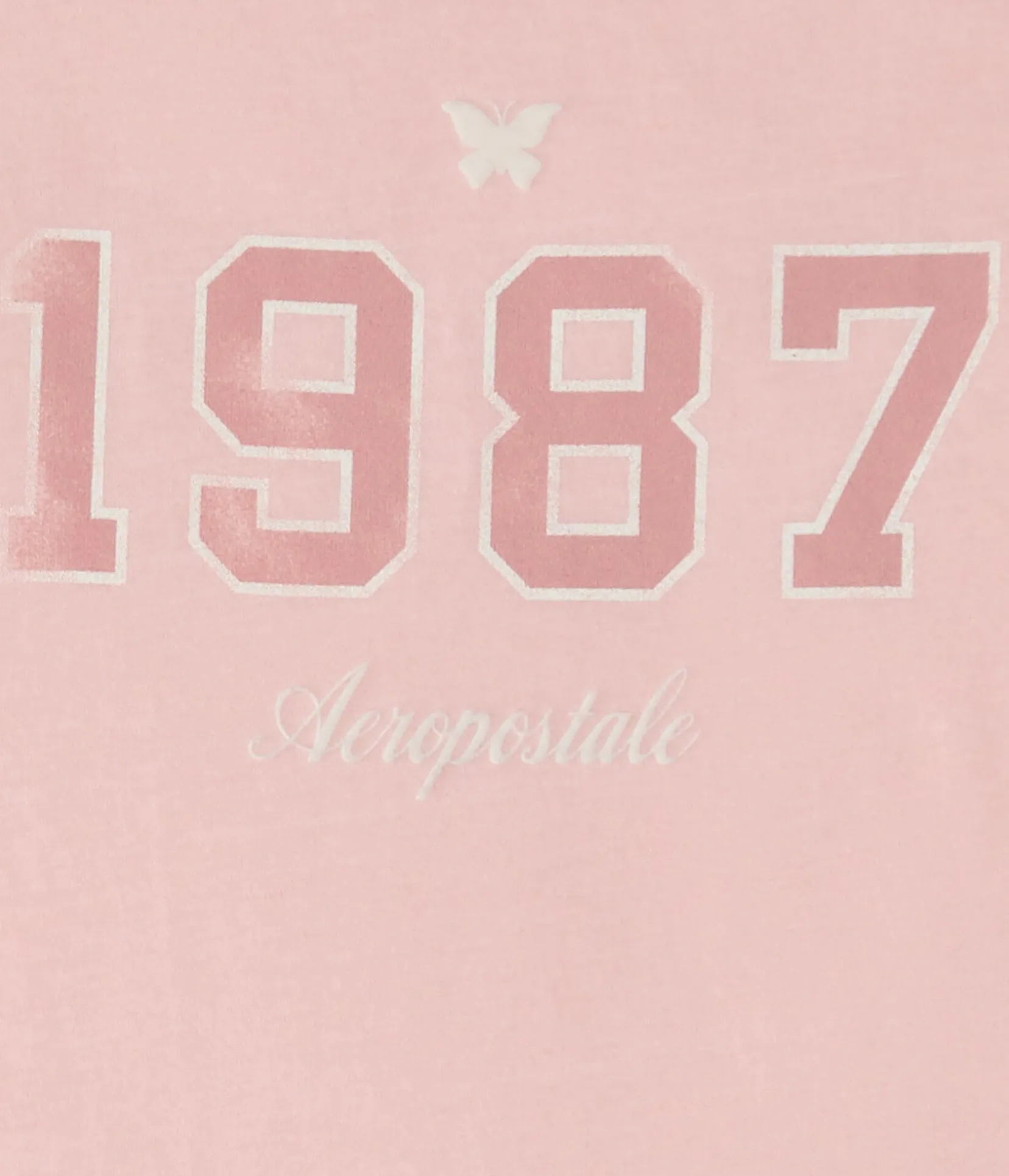 Aeropostale 1987 Flocked Graphic Tee