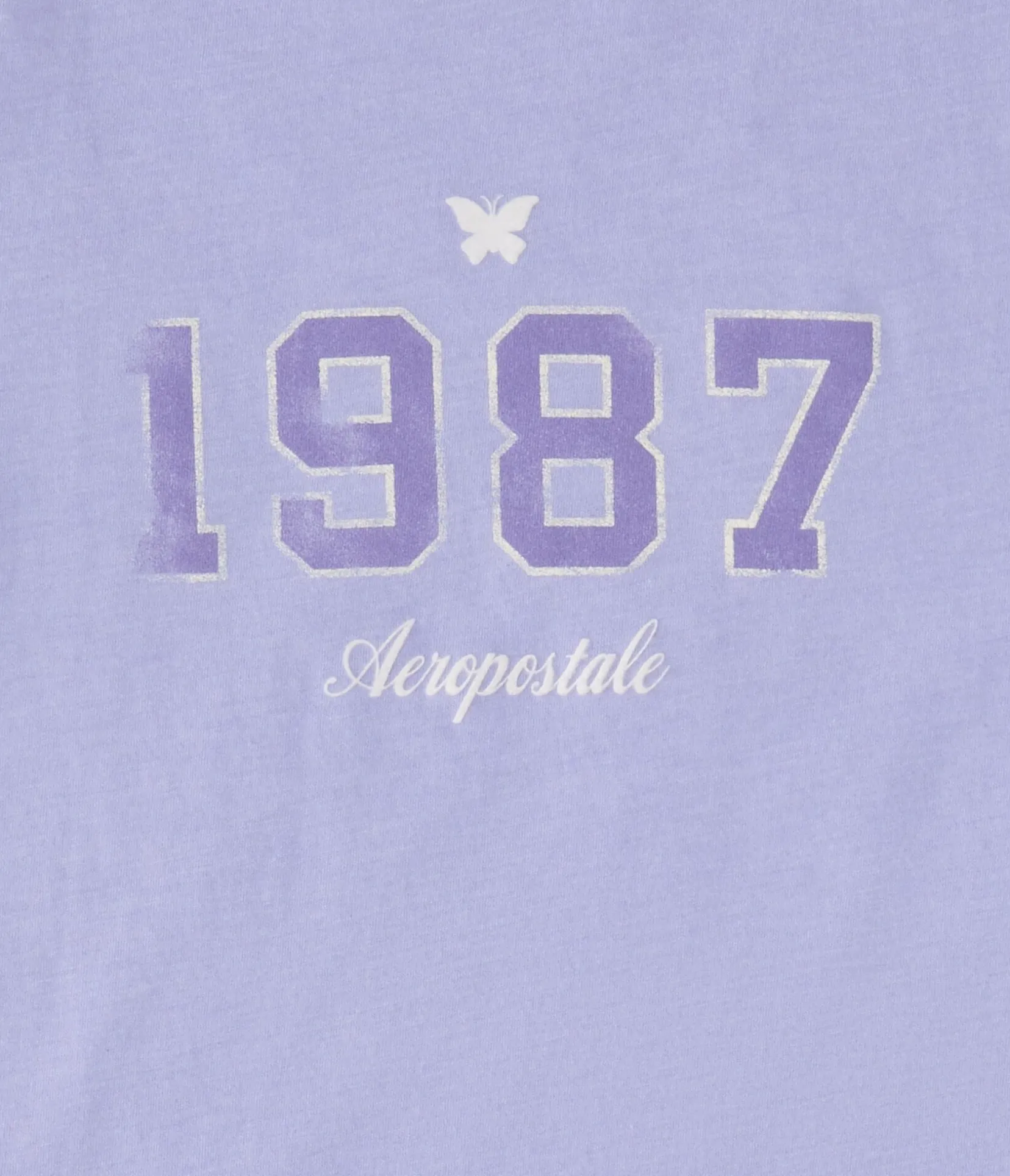 Aeropostale 1987 Flocked Graphic Tee