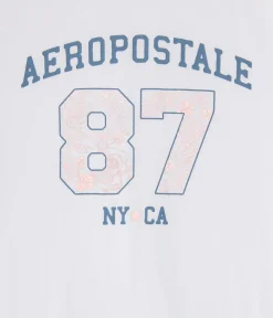 Aeropostale 87 Floral Foil Graphic Tee