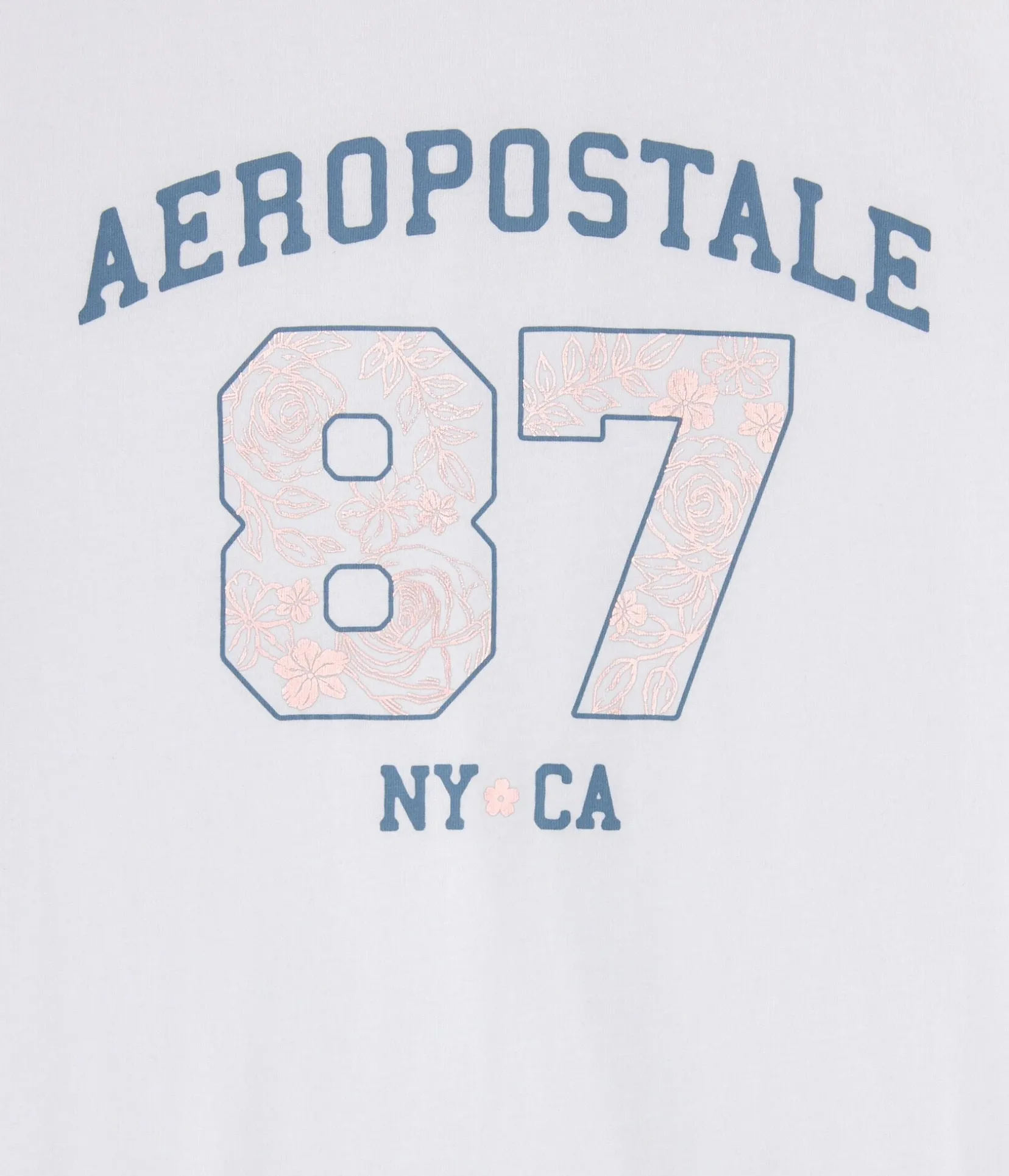 Aeropostale 87 Floral Foil Graphic Tee