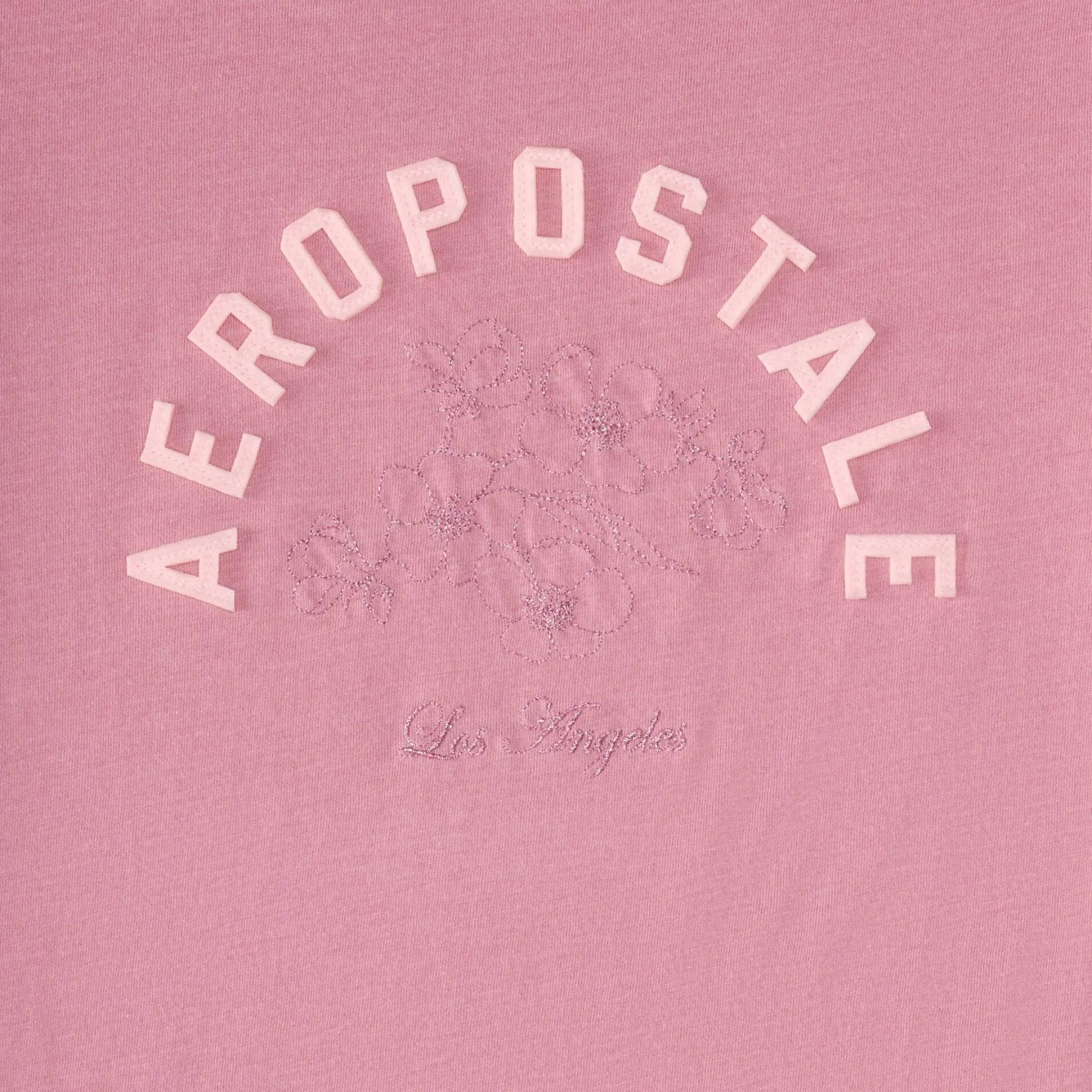 Aeropostale Flowers Appliqué Graphic Tee