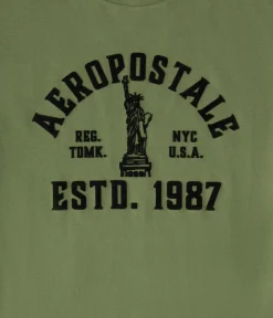 Aeropostale Liberty Flocked Graphic Tee