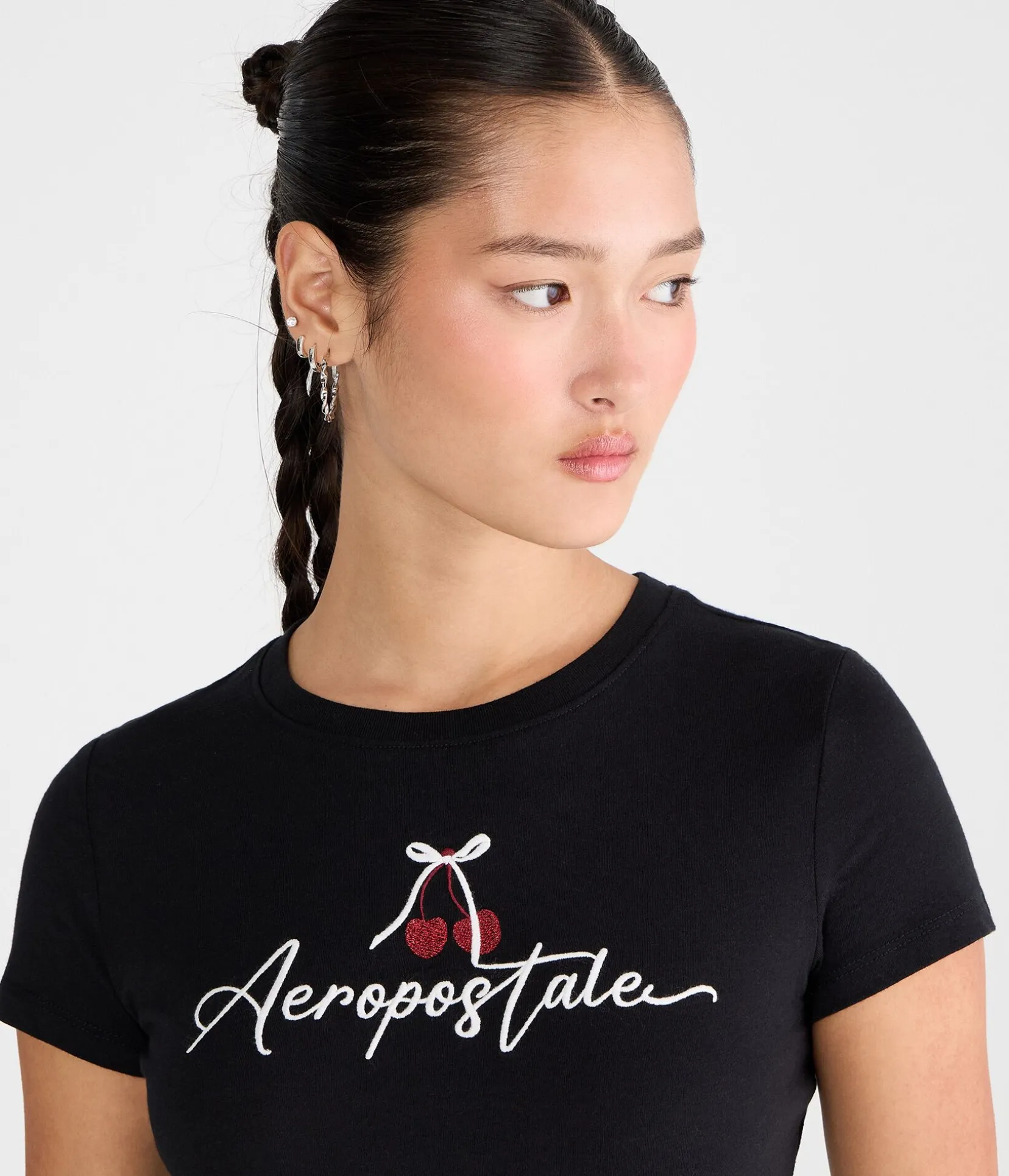 Aeropostale Metallic Cherries Graphic Tee
