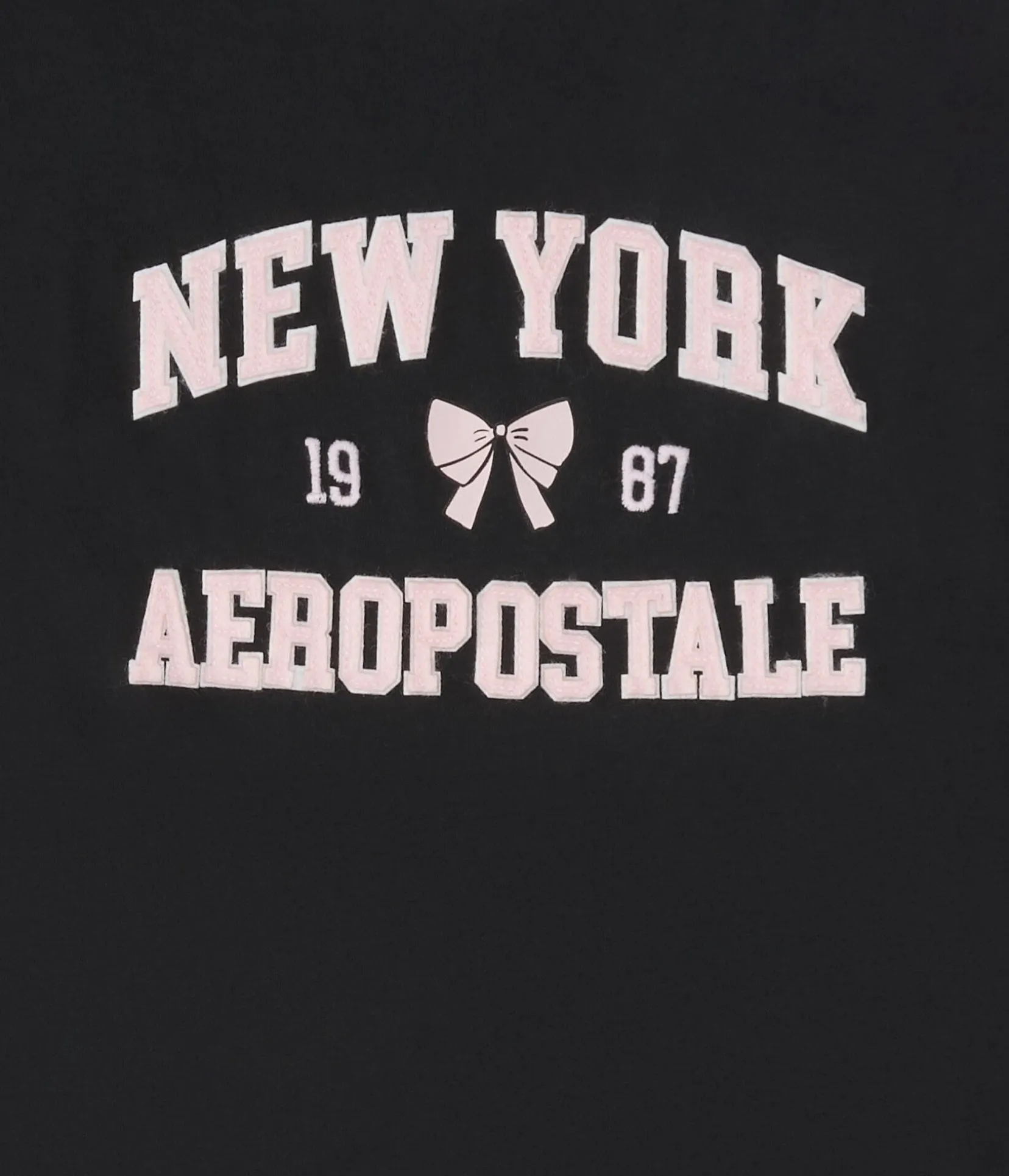 Aeropostale New York Bow Appliqué Graphic Tee