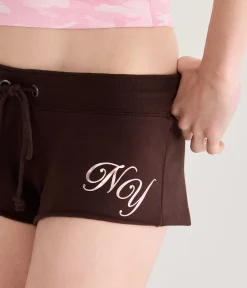 Aeropostale NY Heritage Low-Rise Fleece Shorts