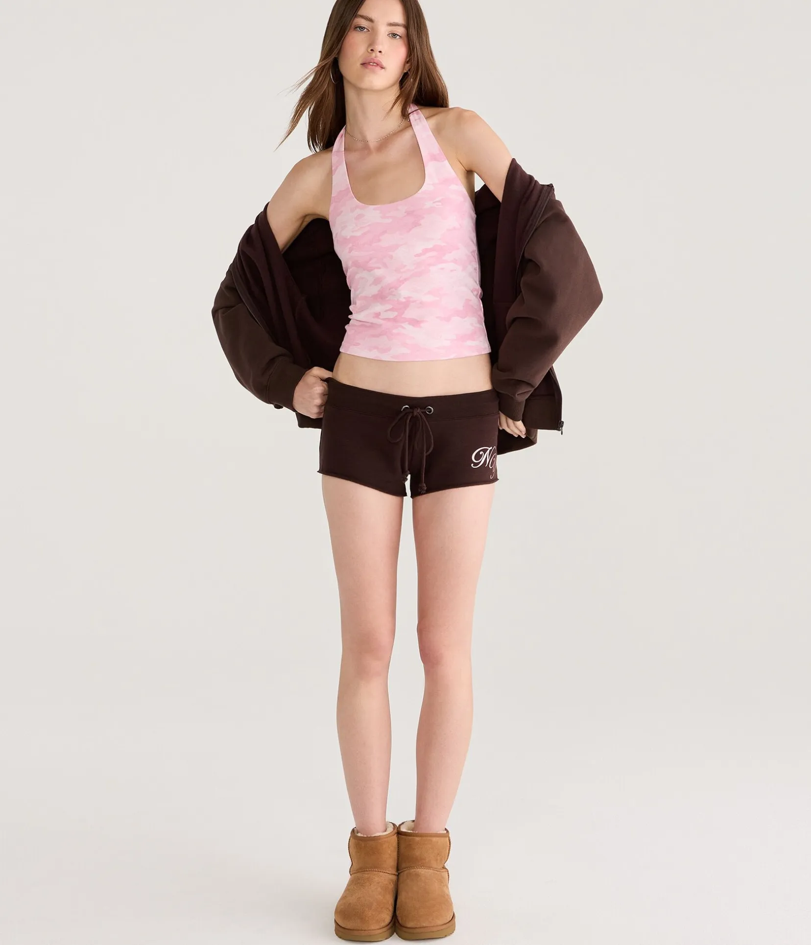 Aeropostale NY Heritage Low-Rise Fleece Shorts