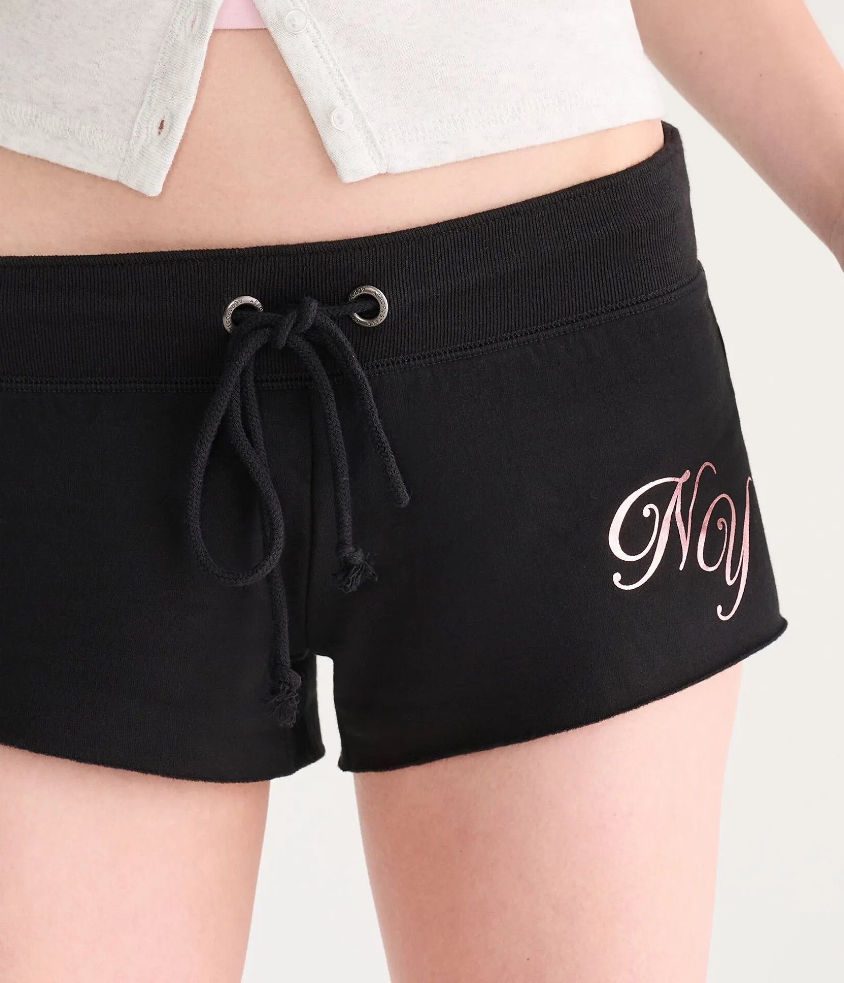 Aeropostale NY Heritage Low-Rise Fleece Shorts