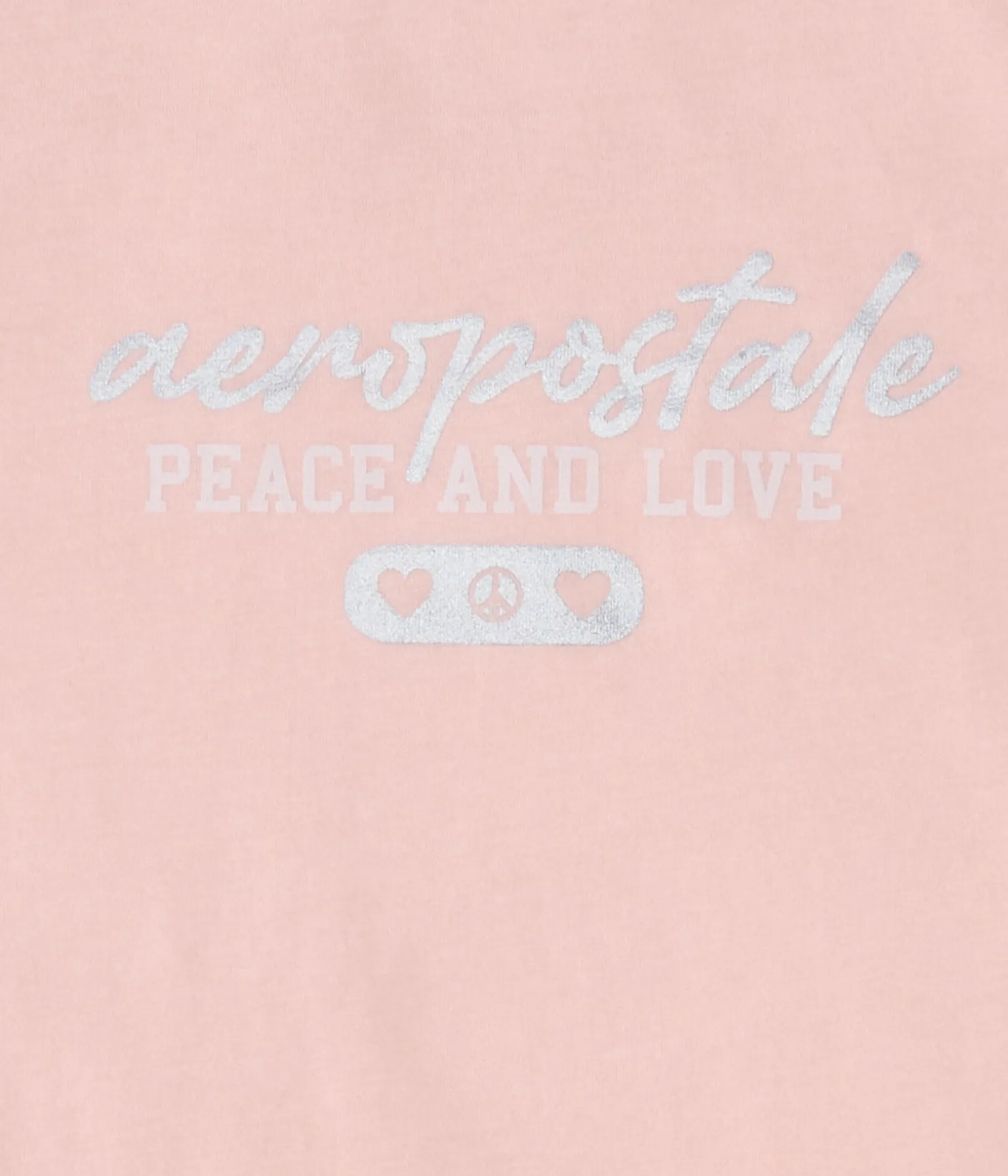 Aeropostale Peace And Love Foil Graphic Tee