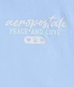 Aeropostale Peace And Love Foil Graphic Tee