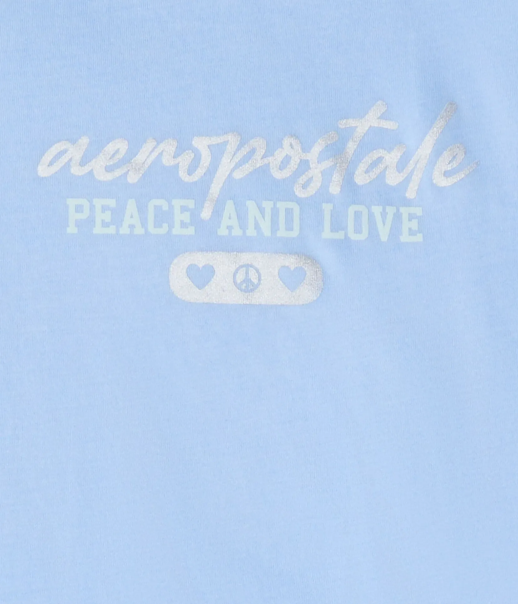 Aeropostale Peace And Love Foil Graphic Tee