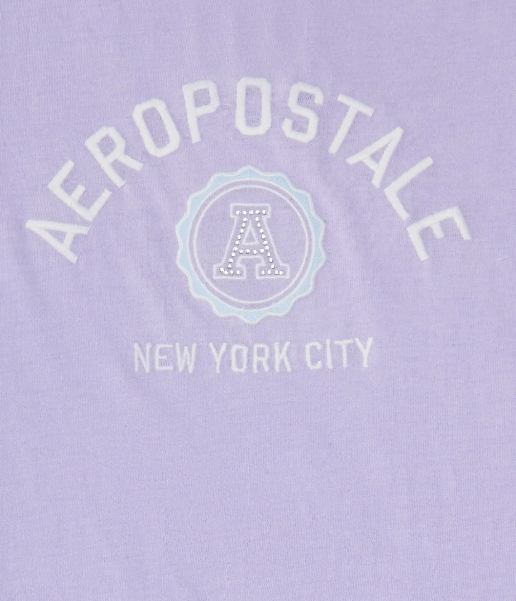 Aeropostale Rhinestone Crest Graphic Tee