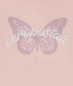Aeropostale Script Butterfly Graphic Tee