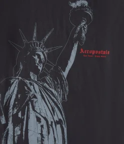 Aeropostale Shadow Statue Of Liberty Graphic Tee