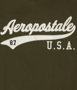 Aeropostale USA Script Appliqué Graphic Tee