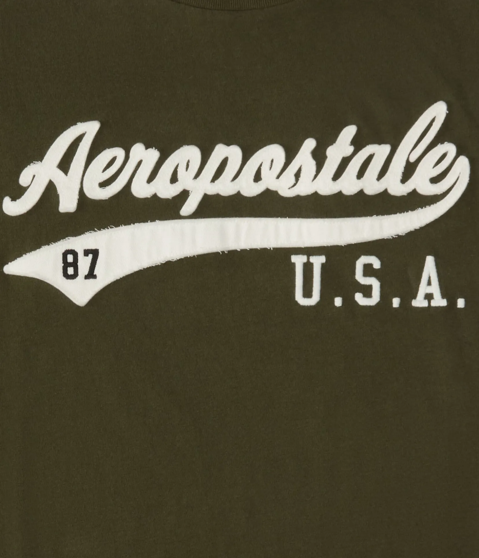Aeropostale USA Script Appliqué Graphic Tee