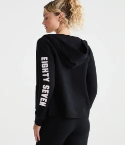 Aero Rhinestone Crest Full-Zip Hoodie