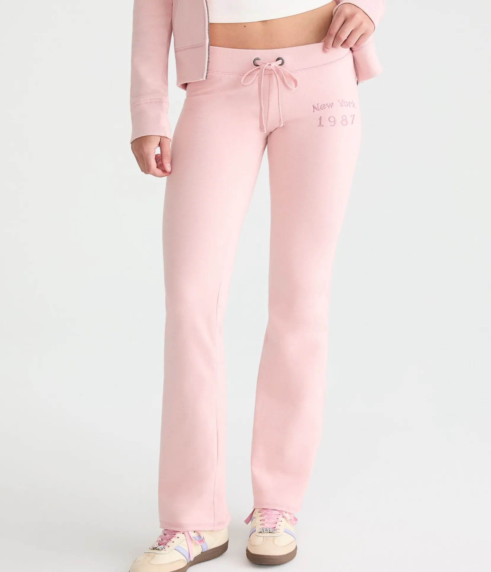 Aero Rhinestone Fit & Flare Sweatpants