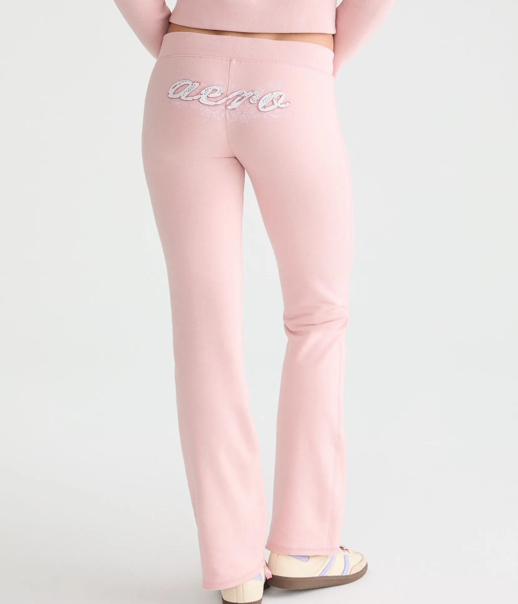 Aero Rhinestone Fit & Flare Sweatpants