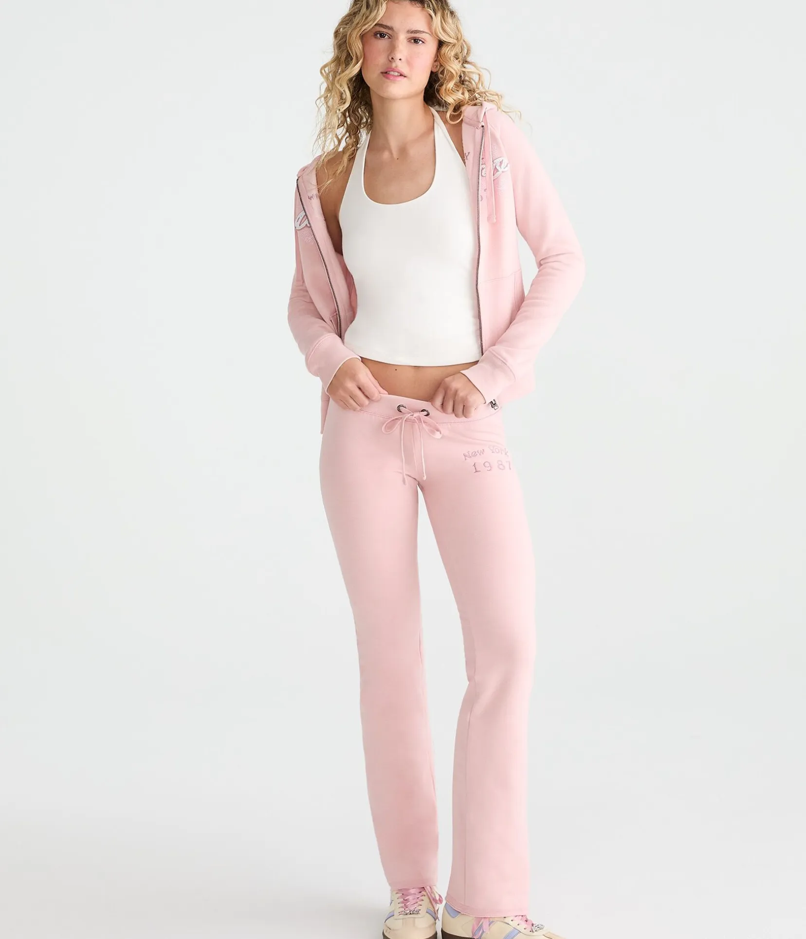 Aero Rhinestone Fit & Flare Sweatpants