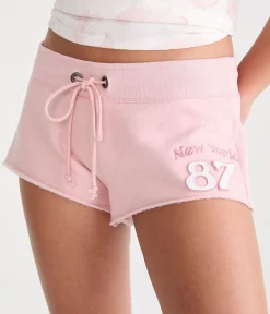 Aero Rhinestone Heritage Low-Rise Fleece Shorts