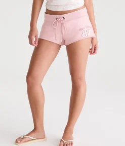 Aero Rhinestone Heritage Low-Rise Fleece Shorts