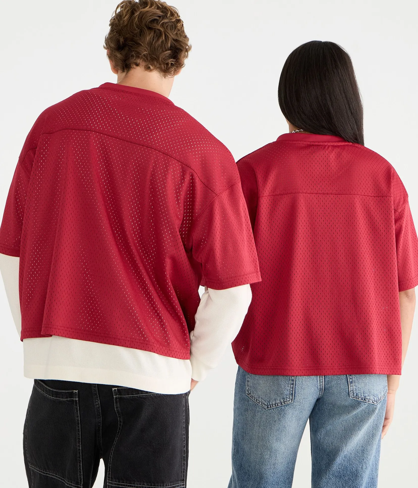 Alabama Crimson Tide Boxy Mesh V-Neck Top