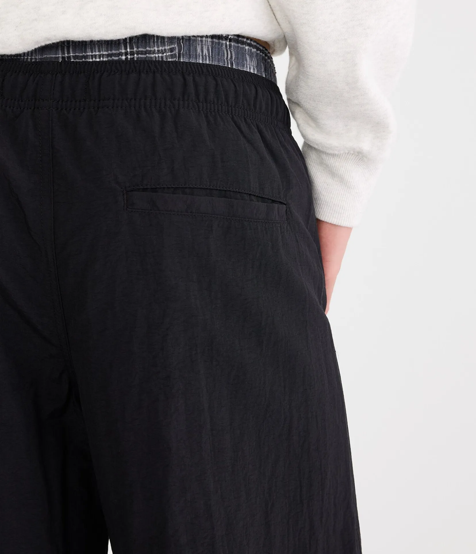 Baggy Piped Nylon Track Pants
