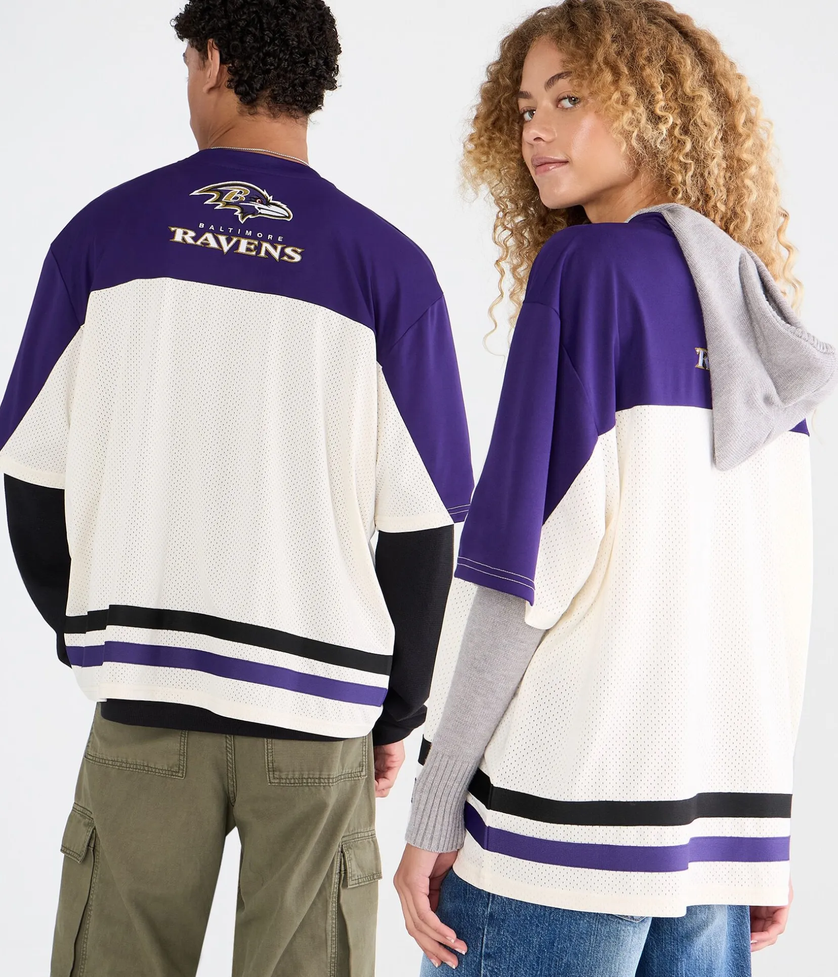 Baltimore Ravens Colorblock Mesh Top