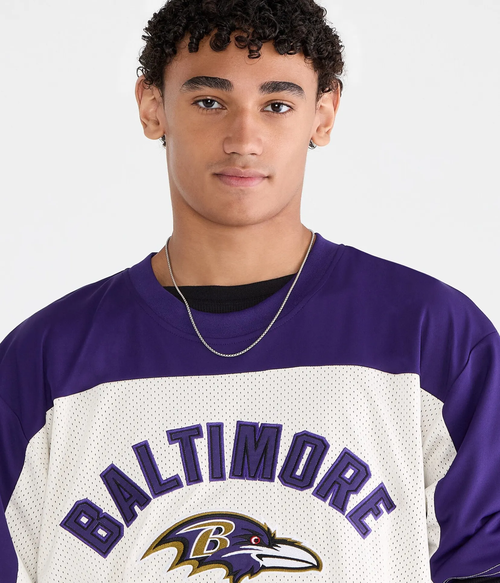 Baltimore Ravens Colorblock Mesh Top
