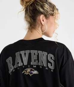 Baltimore Ravens Striped Mesh Top