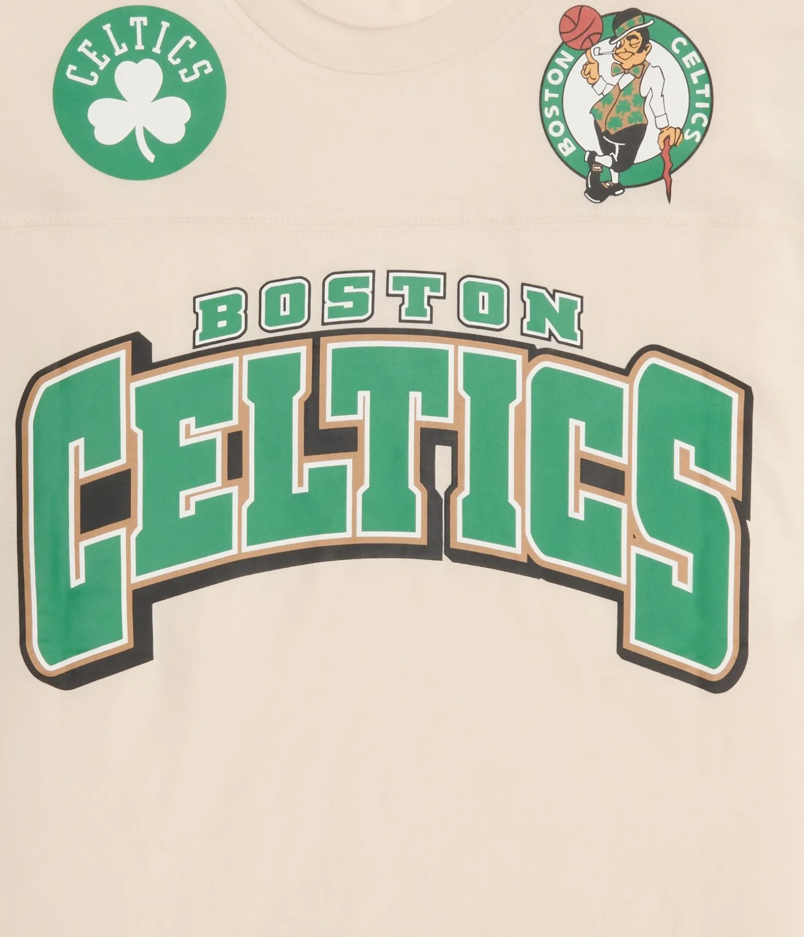 Boston Celtics Sleeve Stripes Relaxed Graphic Tee