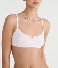 Bows Cotton Henley Bralette