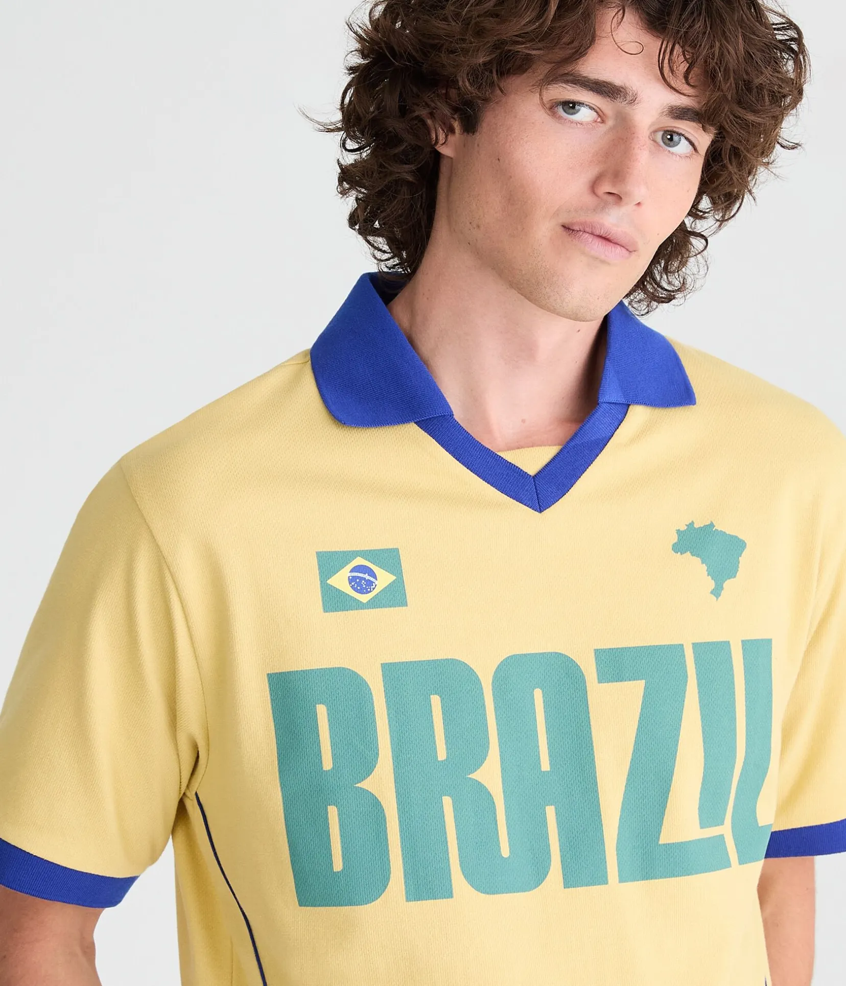 Brazil V-Neck Soccer Jersey