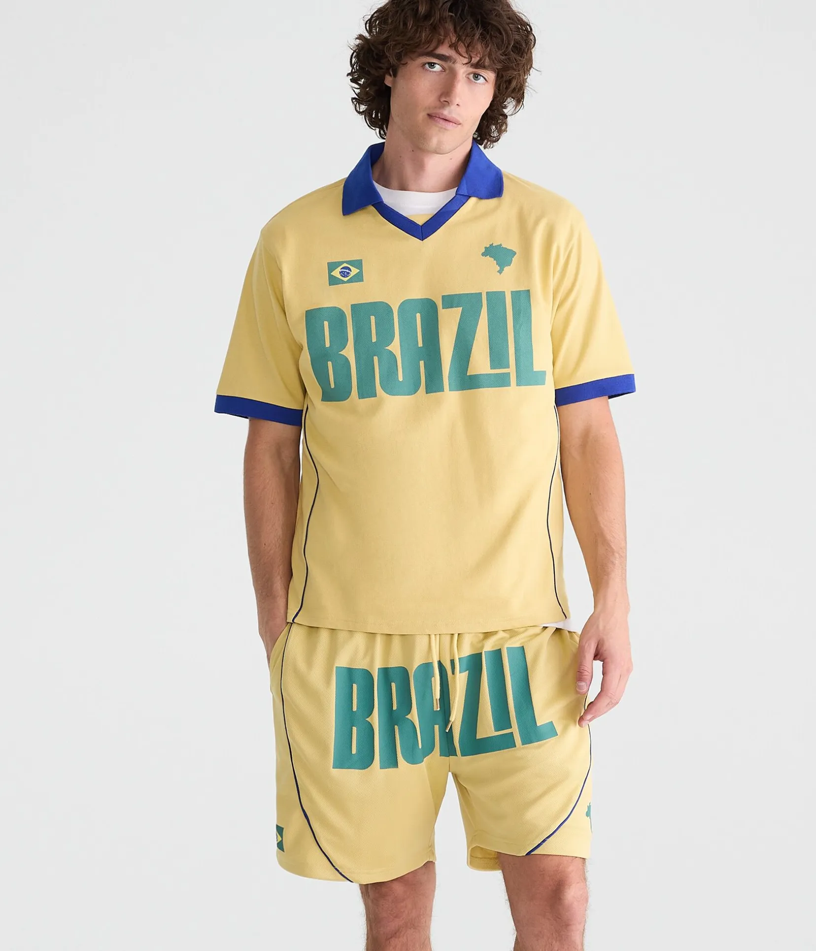 Brazil V-Neck Soccer Jersey