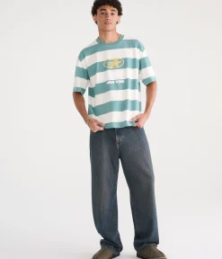 Brooklyn Star Striped Heavyweight Boxy Graphic Tee