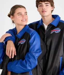 Buffalo Bills Faux Leather Full-Zip Jacket