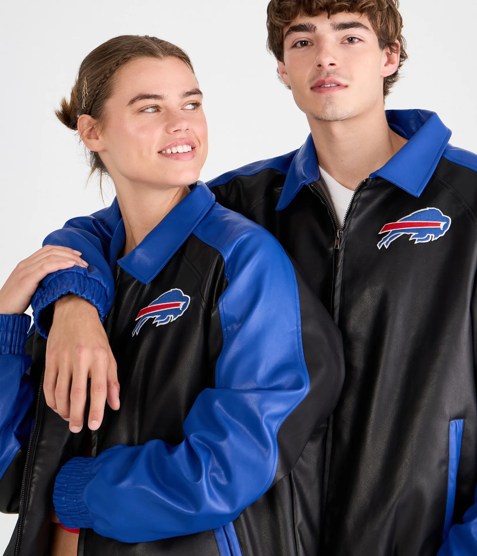 Buffalo Bills Faux Leather Full-Zip Jacket