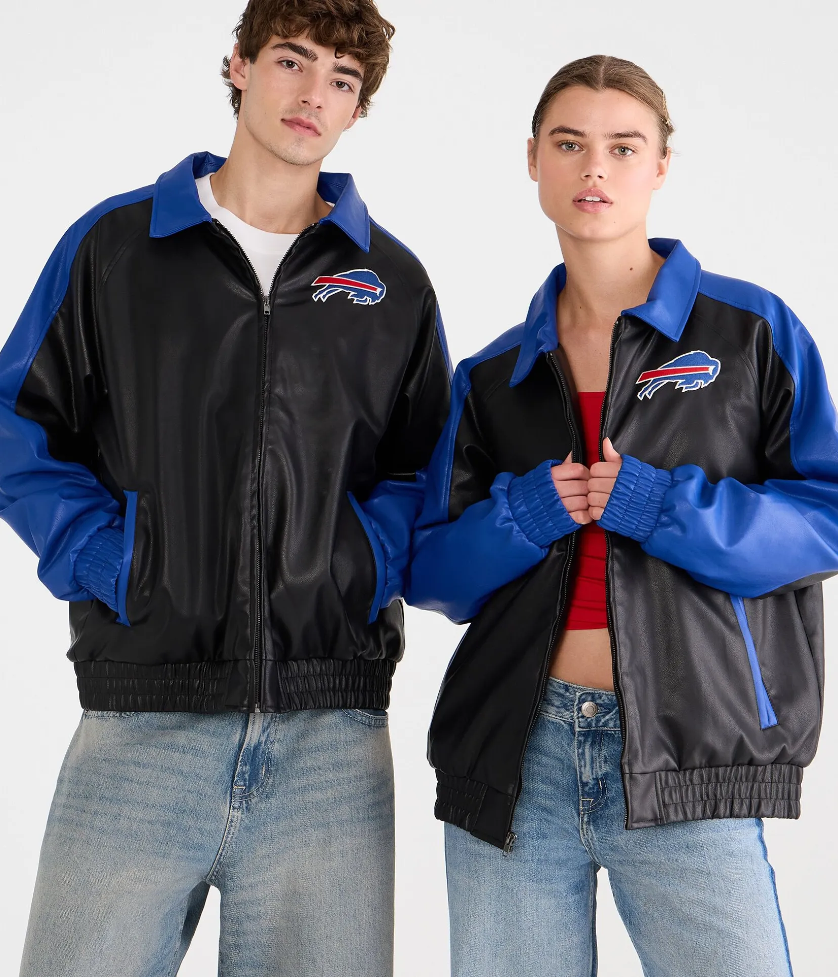 Buffalo Bills Faux Leather Full-Zip Jacket