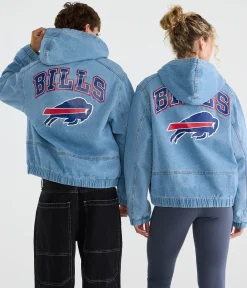 Buffalo Bills Full-Zip Hooded Denim Jacket