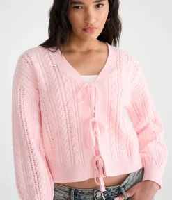 Cable Reversible Tie Cardigan