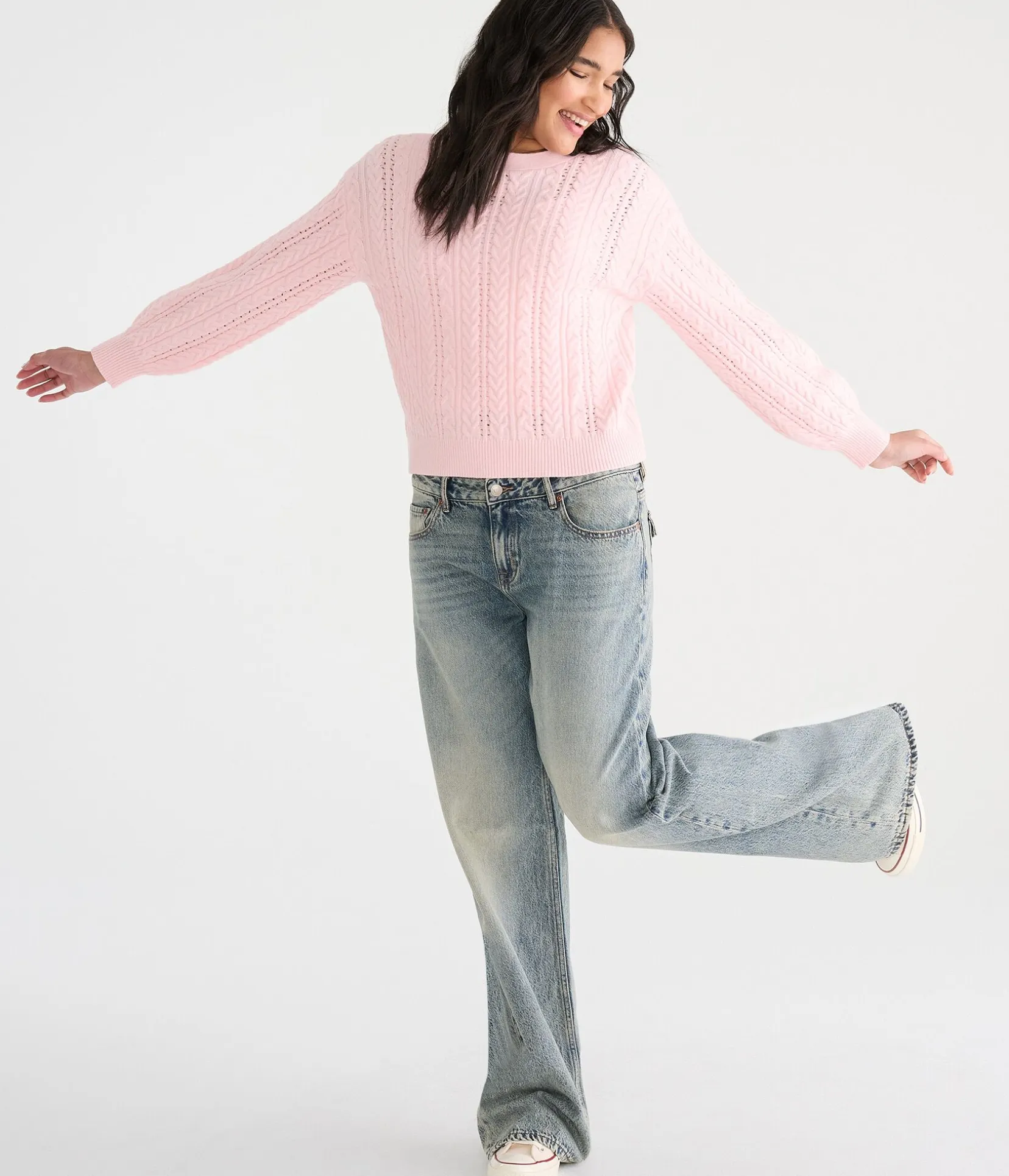 Cable Reversible Tie Cardigan