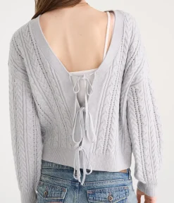 Cable Reversible Tie Cardigan